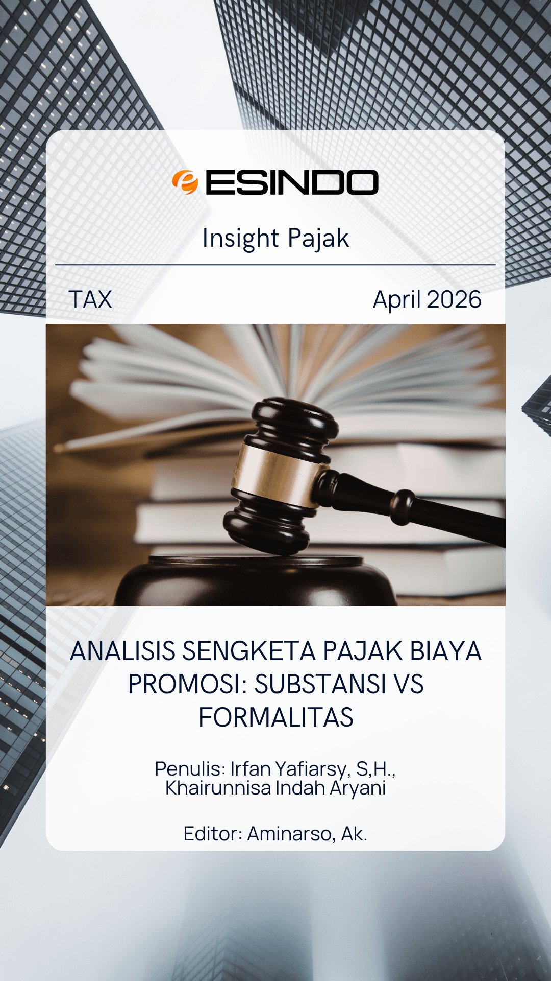 Cover Artikel Analisis Sengketa Pajak Biaya Promosi: Substansi vs Formalitas