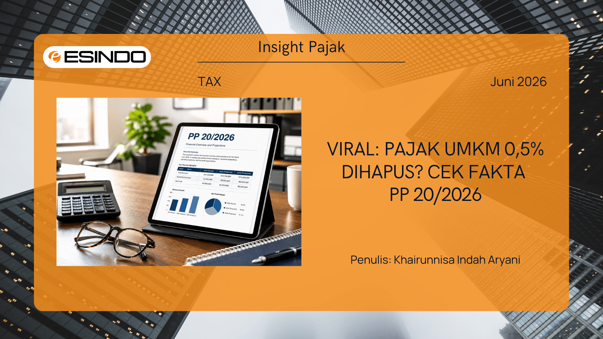 Pemerintah melakukan penataan ulang kriteria penerima PPh Final 0,5% melalui penerbitan PP Nomor 20 Tahun 2026. Aturan baru PP 20 2026 tentang pembatasan tarif PPh Final 0,5 persen UMKM